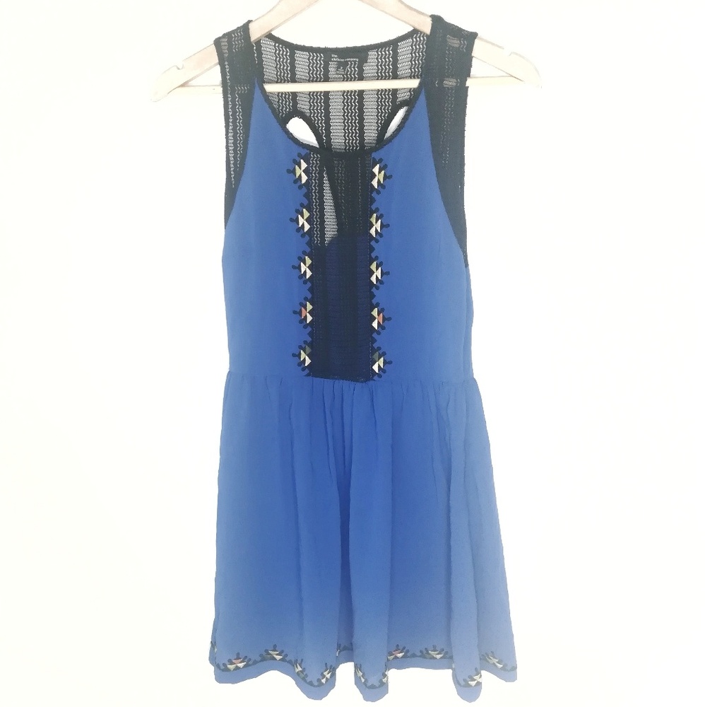 Boho Blue Razor Back Dress The Clothing Company